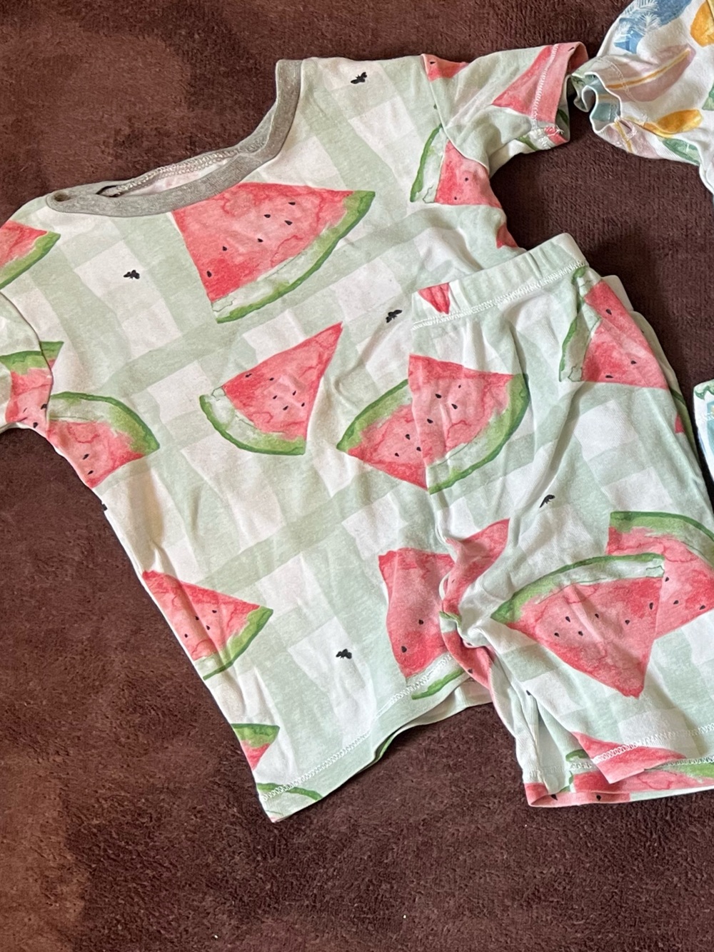 Burt’s bees baby summer pajamas watermelon print